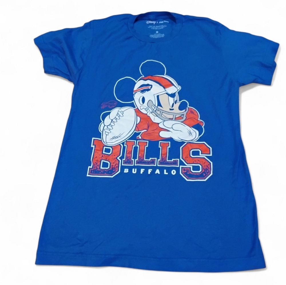 Disney Buffalo Bills Mickey Mouse Womens T Shirt  Size Small By Junk Food